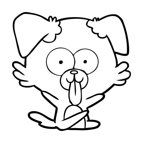 Σκύλος Cartoon Κολλήσει Έξω Γλώσσα — Διανυσματικό Αρχείο