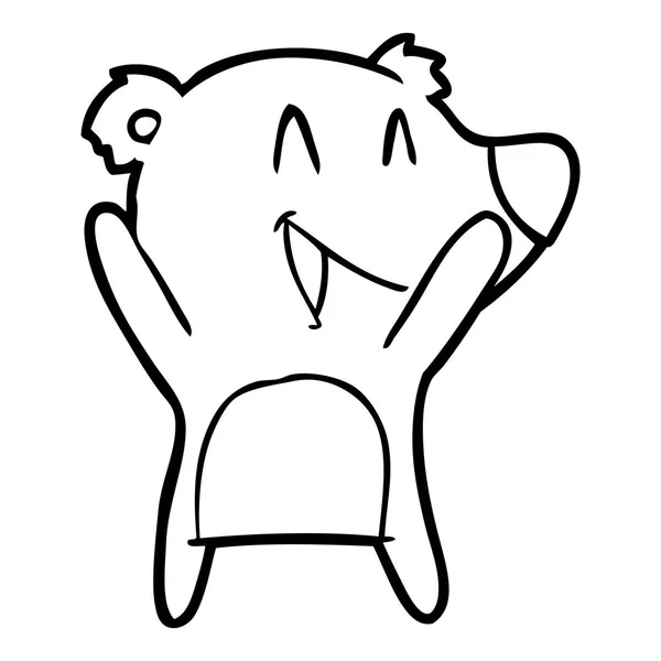 Laughing Polar Bear Cartoon — Stock Vector