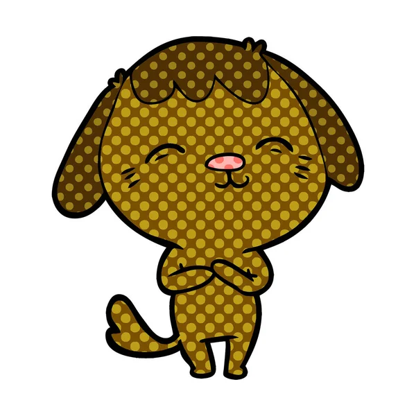 vektör çizim mutlu karikatür köpek
