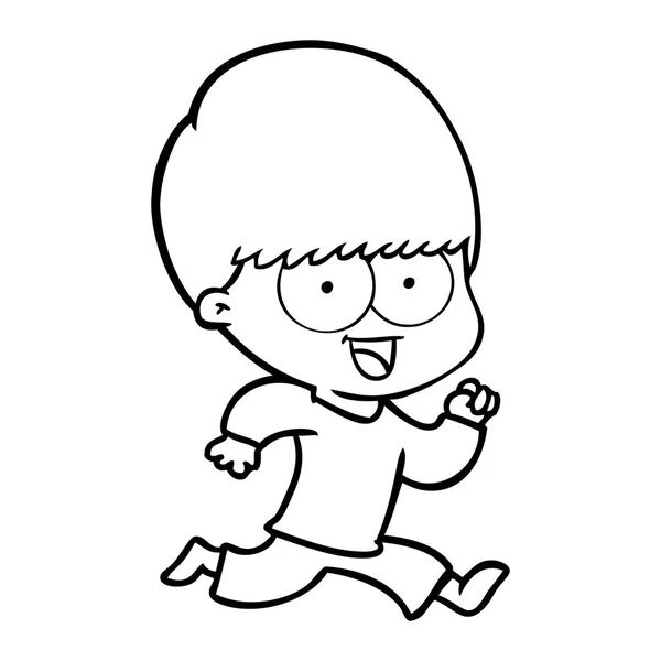 快乐卡通男孩的矢量插图 — 图库矢量图片