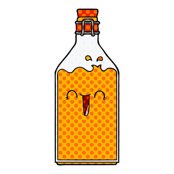 Dibujos Animados Vieja Botella Jugo — Vector de stock