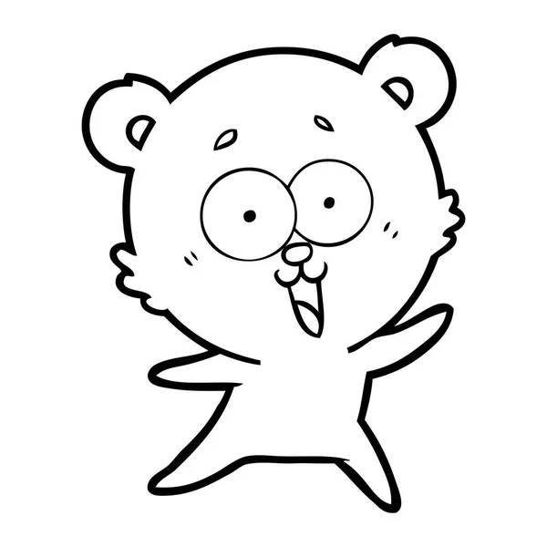 笑泰迪熊卡通 — 图库矢量图片