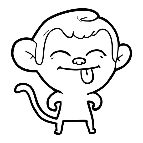 Vektorové Ilustrace Vtipné Karikatury Opice — Stockový vektor