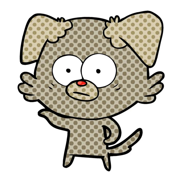 vektör çizim gergin köpek çizgi film