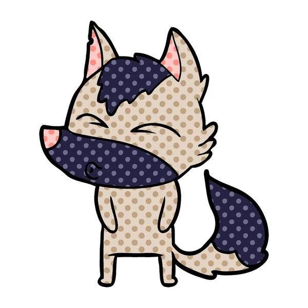 çizgi film kurt surat asmayı, vektör çizim