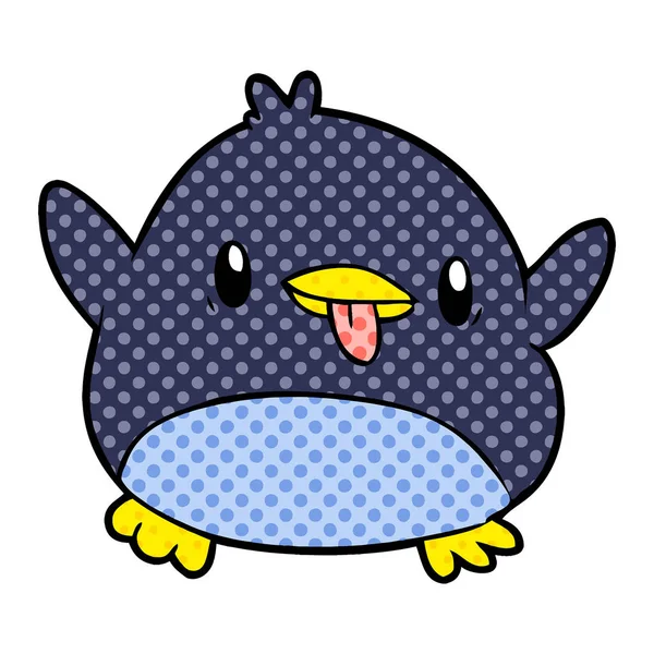 Wektor Ilustracja Cute Pingwina Kreskówki — Wektor stockowy