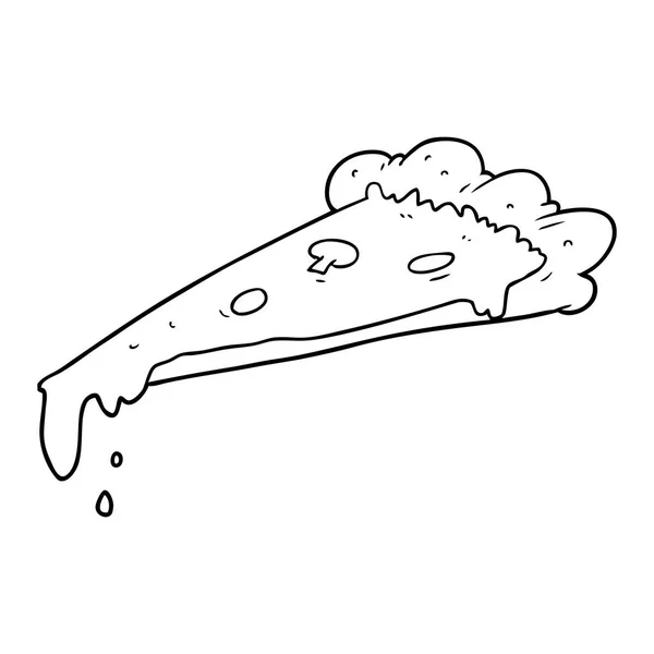 Fetta Cartone Animato Pizza — Vettoriale Stock