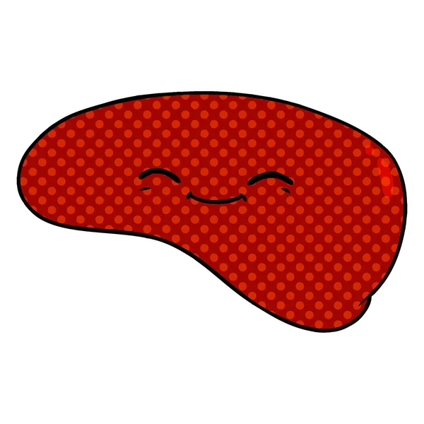 卡通肝脏的矢量图解 — 图库矢量图片