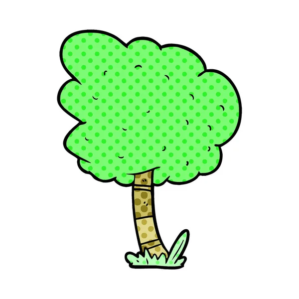 Ilustración Vectorial Árbol Dibujos Animados — Vector de stock