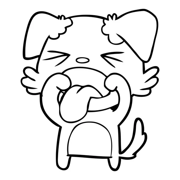 ベクトル漫画犬にうんざりのイラスト — ストックベクタ