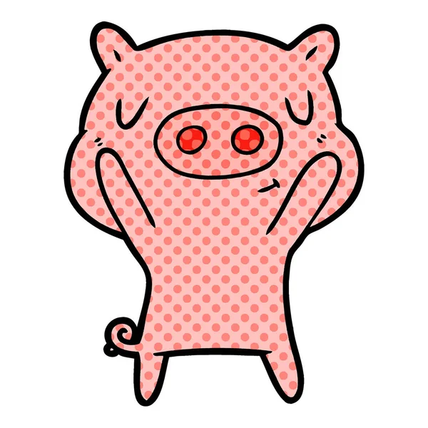 Illustration Vectorielle Contenu Dessin Animé Porc — Image vectorielle