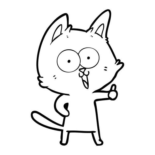 Vector Ilustración Divertido Gato Dibujos Animados — Vector de stock