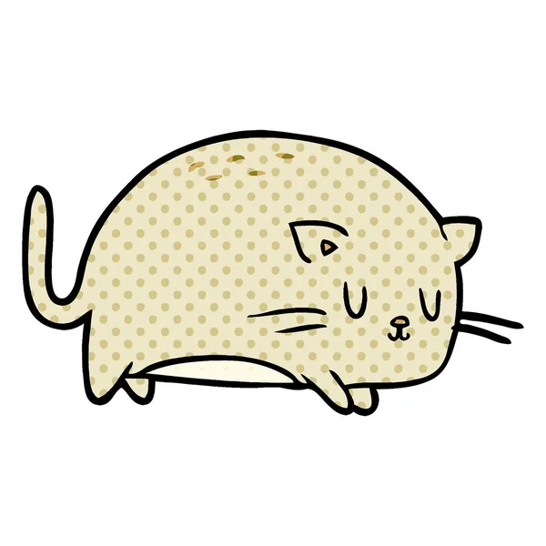 Lindo Grasa Dibujos Animados Gato — Archivo Imágenes Vectoriales
