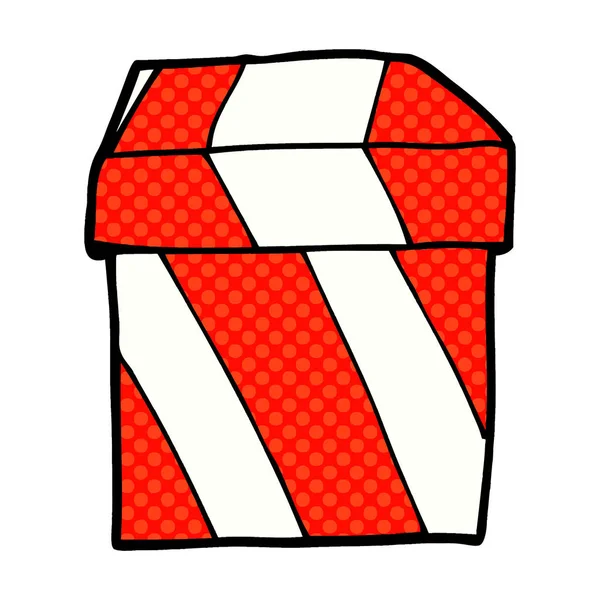 Vektorová Ilustrace Kresleného Dárkového Boxu — Stockový vektor