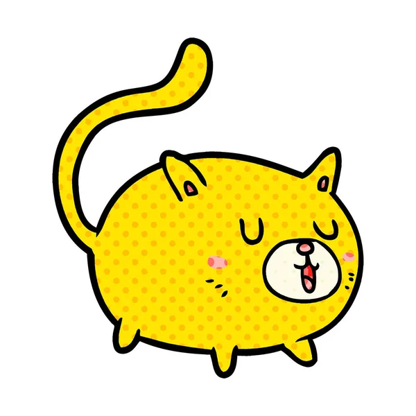 Vector Ilustración Dibujos Animados Gato Feliz — Vector de stock