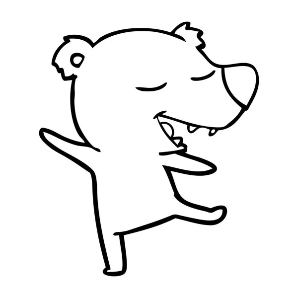 Vector Illustration Cartoon Bear — Stock Vector