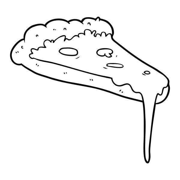 Tecknad Bit Pizza — Stock vektor