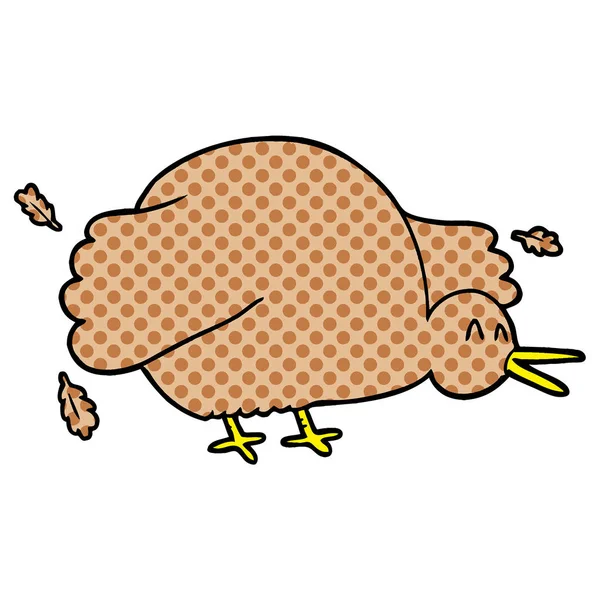 çizgi film kivi kuş kanatlarını çırparak