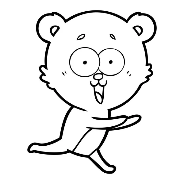 笑泰迪熊卡通 — 图库矢量图片
