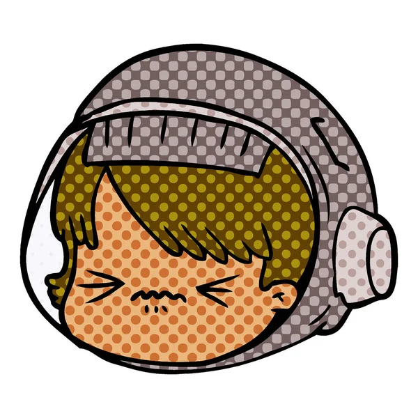 vektör çizim karikatür astronot vurguladı