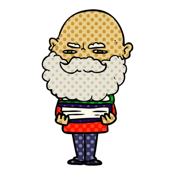 Sakal çatık ile çizgi film adam