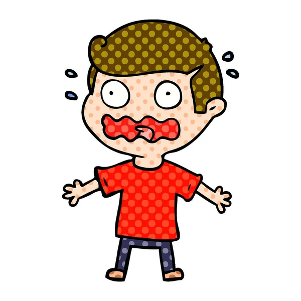 çizgi film adam tamamen stresli