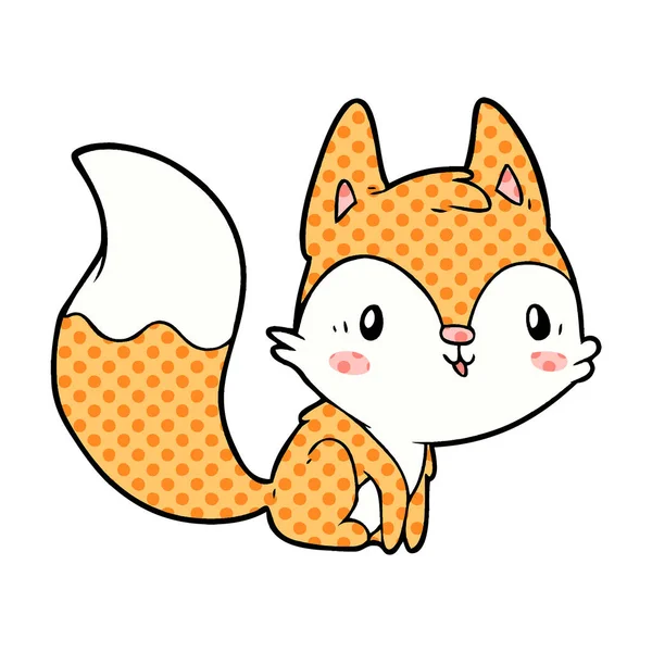 Çizgi film tilkisinin vektör çizimi