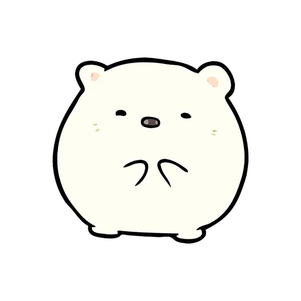 Urso Polar Bonito Desenhos Animados — Vetor de Stock