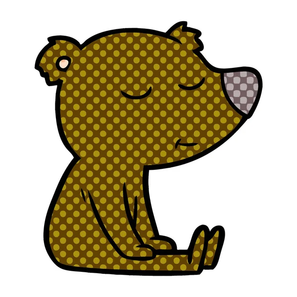 mutlu karikatür ayı vektör çizim