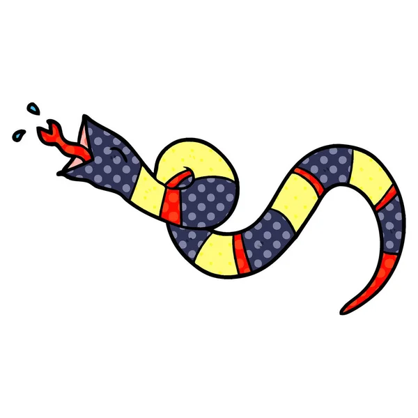 Vektori Kuva Sarjakuva Käärme — vektorikuva