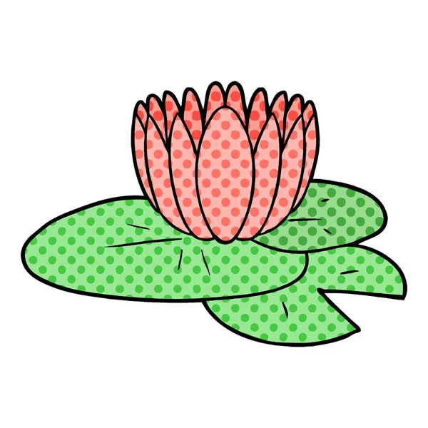 Vector Illustration Cartoon Water Lily — Stock Vector