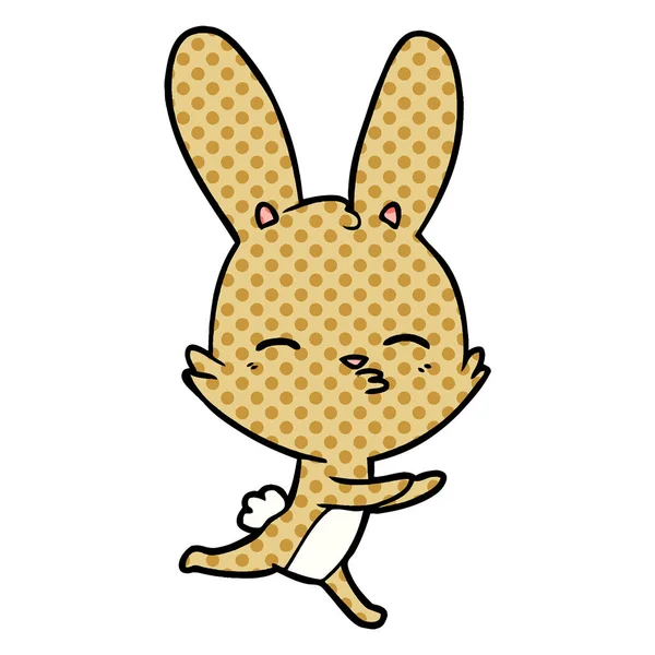 Векторна Ілюстрація Цікавого Мультфільму Кролика — стоковий вектор