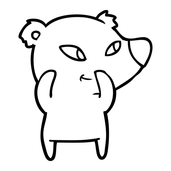 Ilustração Vetorial Urso Bonito Dos Desenhos Animados —  Vetores de Stock