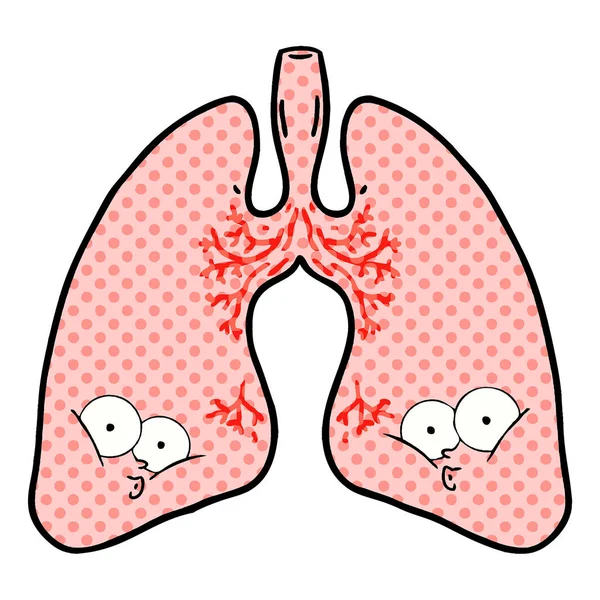 Vektor Illustration Der Cartoon Lungen — Stockvektor