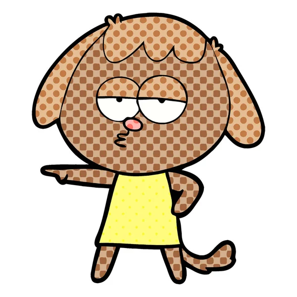 sıkılmış vektör çizim karikatür köpek