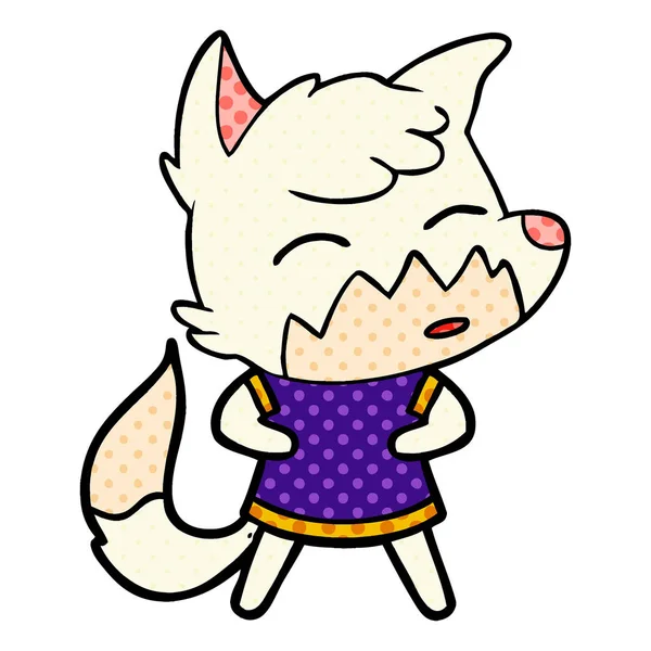 Çizgi film tilkisinin vektör çizimi