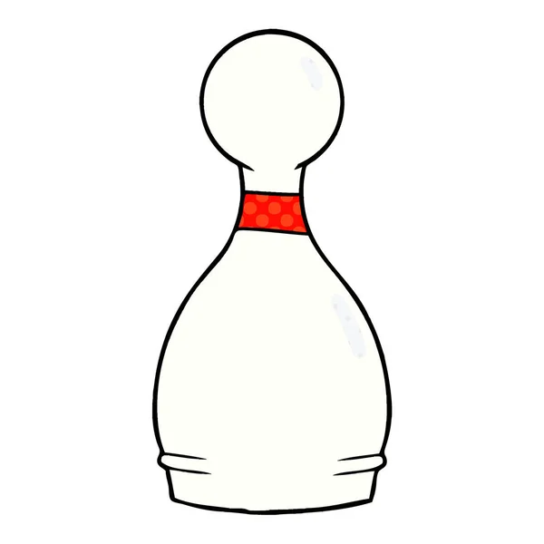 Vector Illustration Cartoon Bowling Pin — Stock Vector