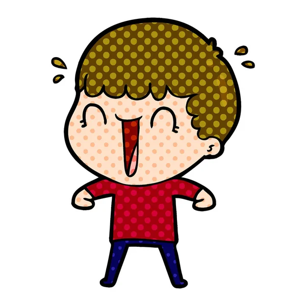 vektör çizim karikatür adam gülen