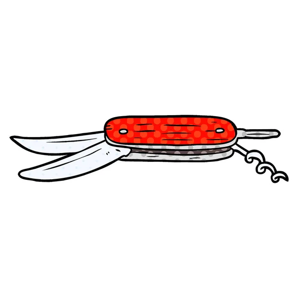 Couteau Pliant Poche Caroton — Image vectorielle