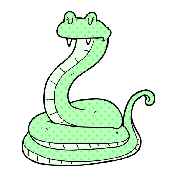 Ilustração Vetorial Serpente Dos Desenhos Animados —  Vetores de Stock