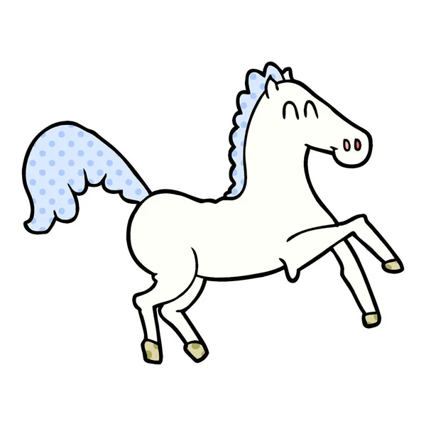 Cavalo Dos Desenhos Animados Que Cria Acima —  Vetores de Stock