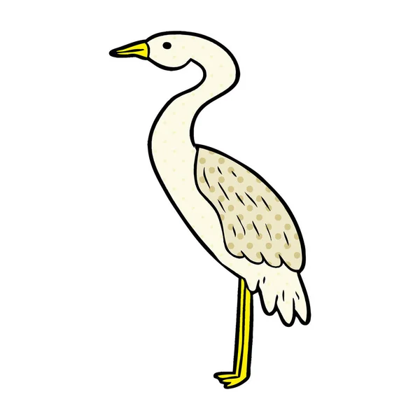 Vektor Illustration Tegneserie Stork – Stock-vektor