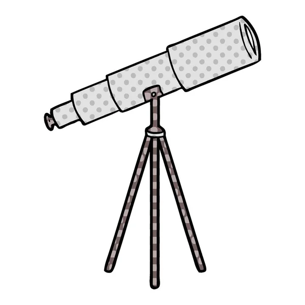 Ilustración Vectorial Del Telescopio Dibujos Animados — Archivo Imágenes Vectoriales