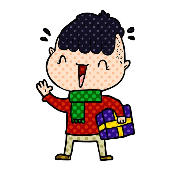 karikatür mutlu çocuk şaşırmış