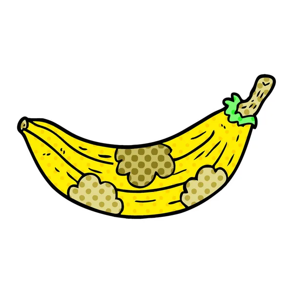 Kreslený Staré Banán Bude Hnědá — Stockový vektor