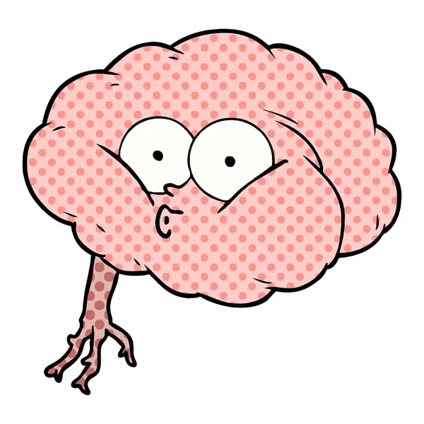 Illustration Vectorielle Cerveau Dessin Animé — Image vectorielle