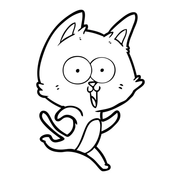 面白い漫画猫のベクトル イラスト — ストックベクタ