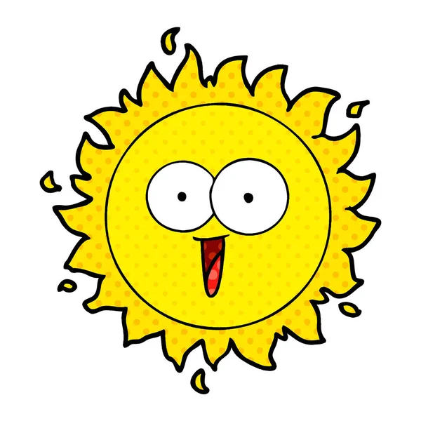 Mutlu çizgi film güneş vektör çizim