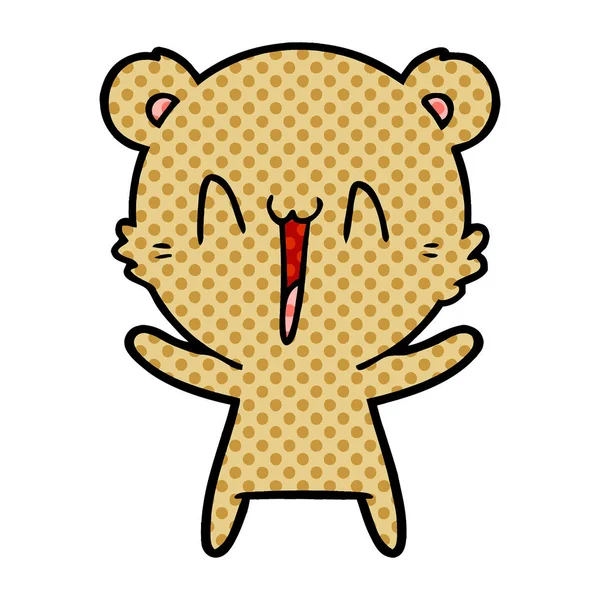 Векторна Ілюстрація Щасливого Ведмедя Мультфільм — стоковий вектор