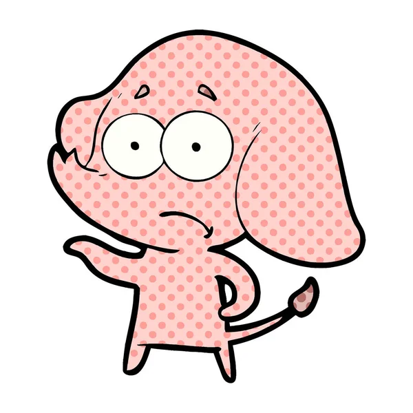 vektör çizim karikatür emin fil